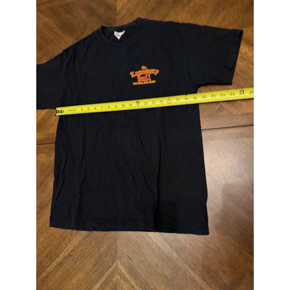 Vintage 2004 Bull o the Woods Saloon Biker T-Shirt Mens M Hanes Beefy-T Black - Picture 5 of 5